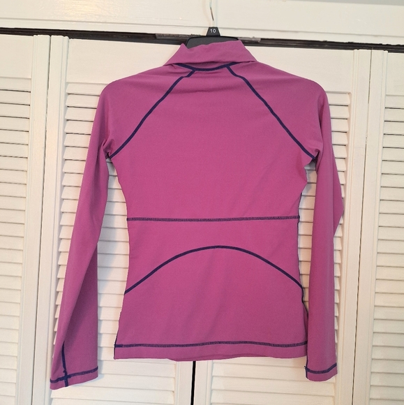 Athleta half zip dry fit purple top XXS NWOT *D5 - Picture 3 of 5